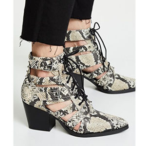 Sam Edelman Snake Print Ankle Boots